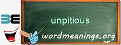 WordMeaning blackboard for unpitious